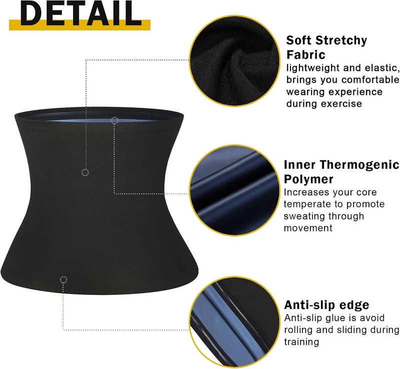 BXVX Sweat Waist Trimmer Trainer Belt Wrap Belly Sweat Band Sauna Slimming Belt for Women Lower Belly Fat Plus Size - Image 5